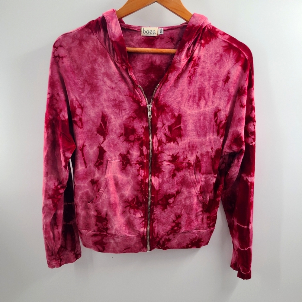 NWOT BAEA Los Angelos tie‎ dye zip front Hoodie - Size X-Small